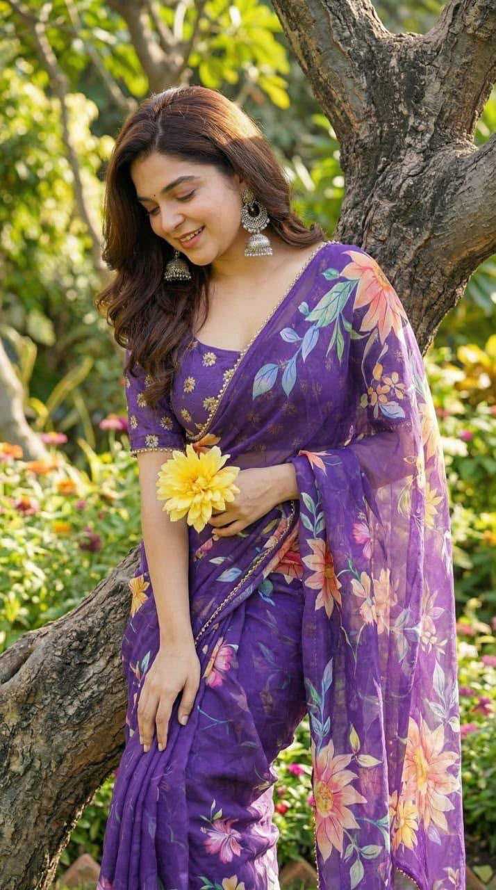 YNF Wholesale Georgette Printed Sarees KESH518 4471 | Surat Manufacturer