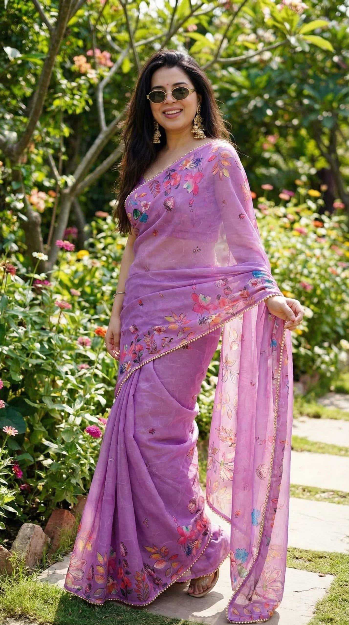 YNF Wholesale Georgette Printed Sarees KESH518 4477 | Surat Manufacturer