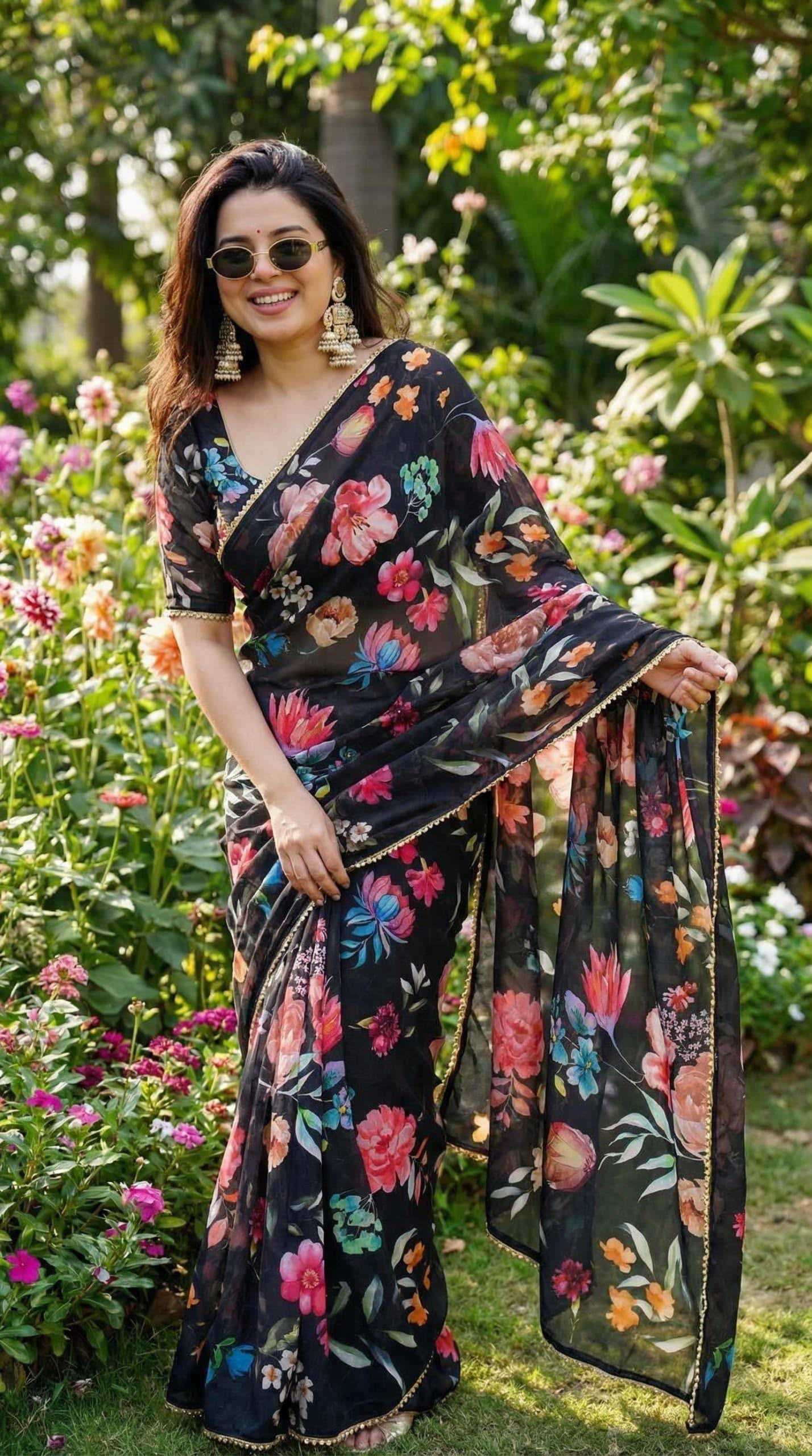 YNF Wholesale Georgette Printed Sarees KESH518 4477 | Surat Manufacturer