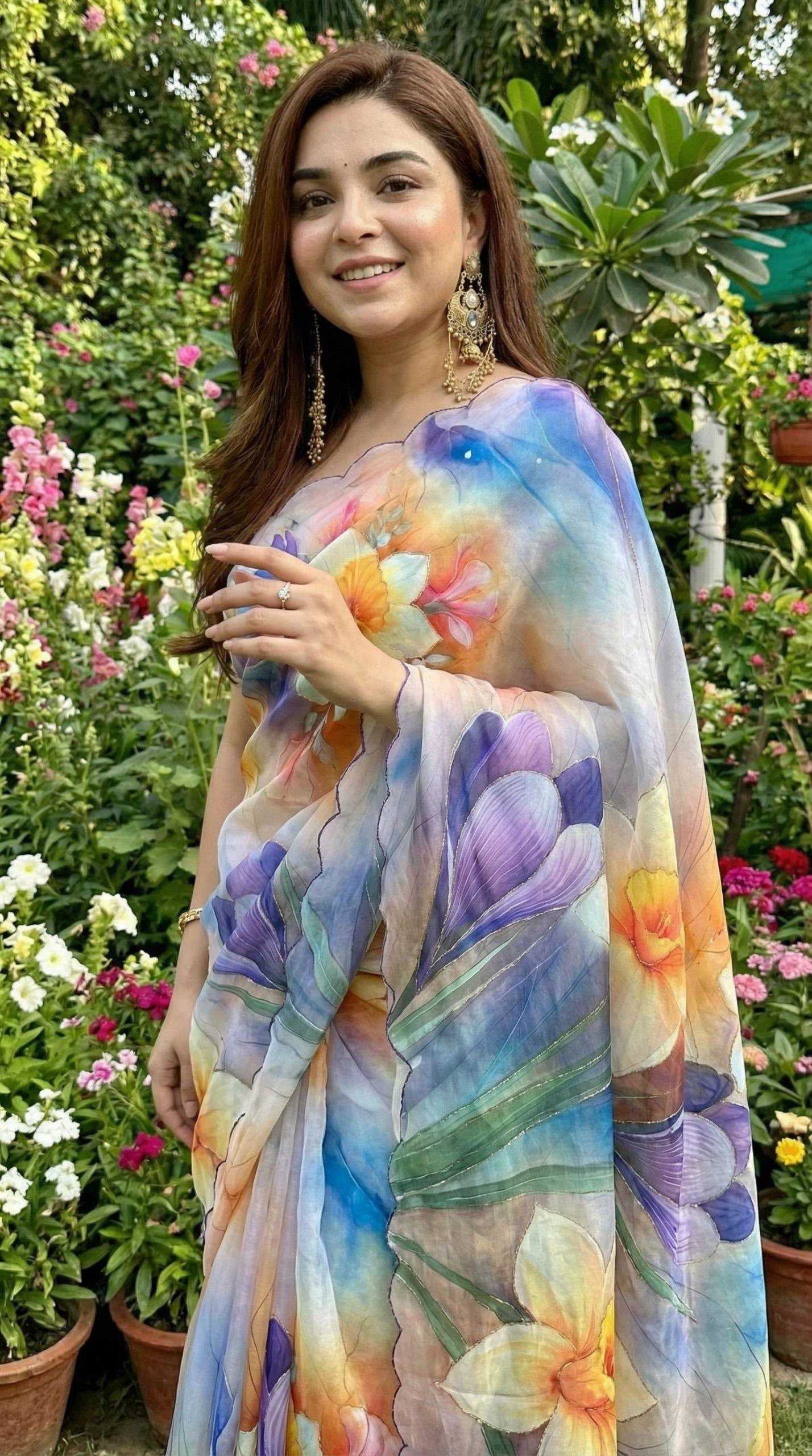 YNF Wholesale Georgette Printed Sarees KESH518 4479 | Surat Manufacturer