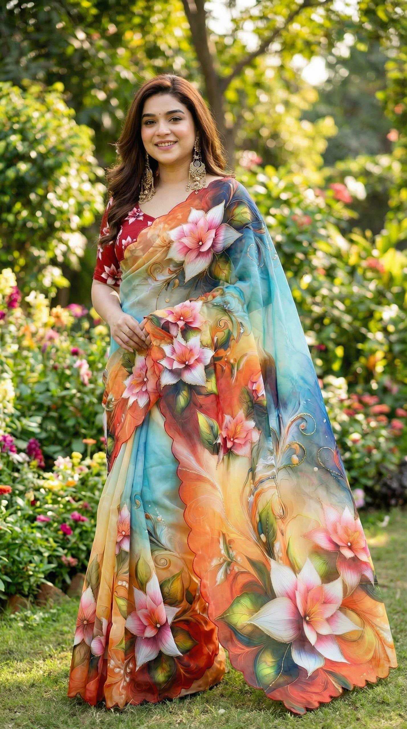 YNF Wholesale Georgette Printed Sarees KESH518 4479 | Surat Manufacturer