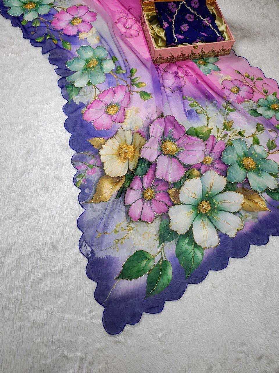 YNF Wholesale Georgette Fancy Sarees KESH518 VK4410 | Surat Manufacturer