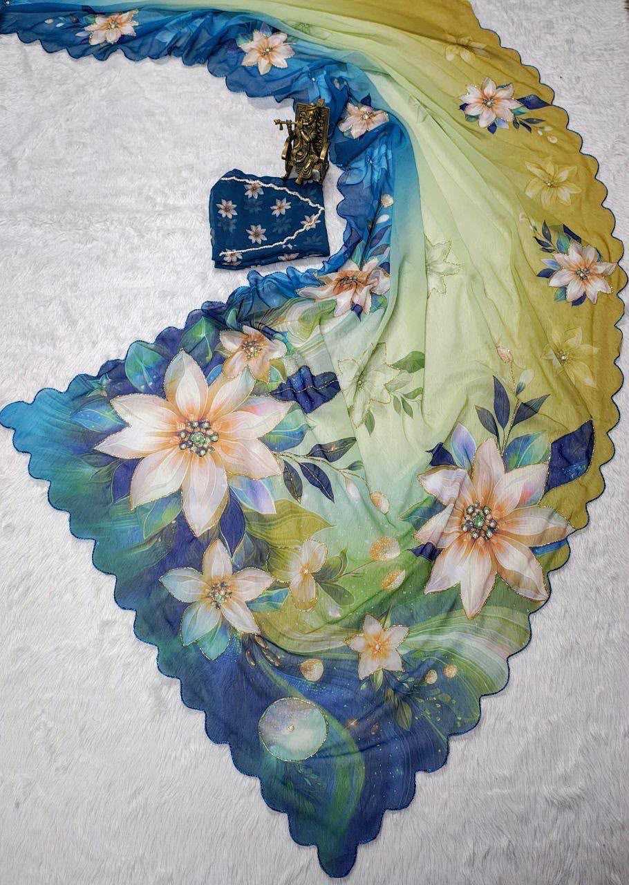 YNF Wholesale Georgette Fancy Sarees KESH518 VK4410 | Surat Manufacturer