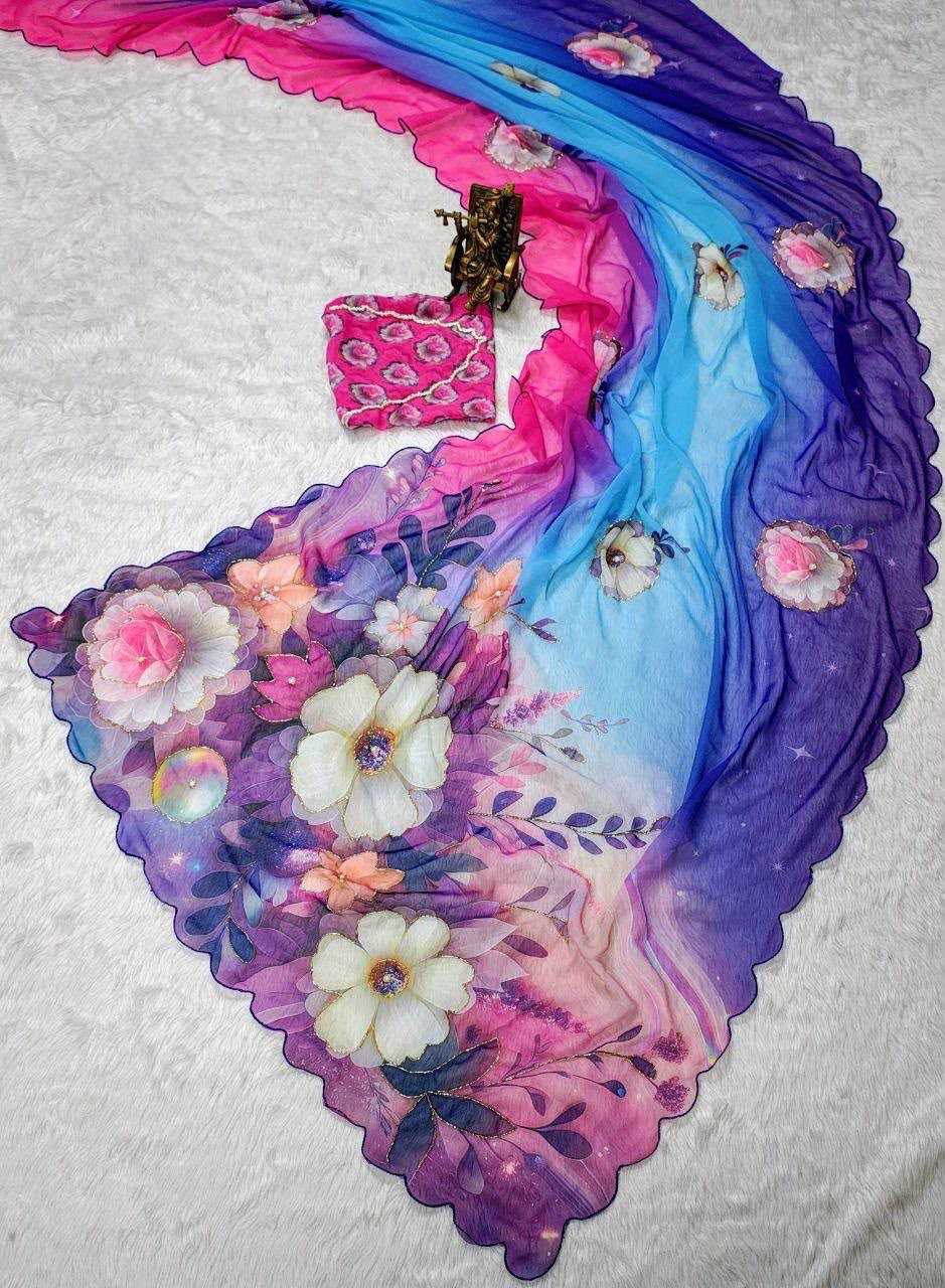 YNF Wholesale Georgette Fancy Sarees KESH518 VK4410 | Surat Manufacturer
