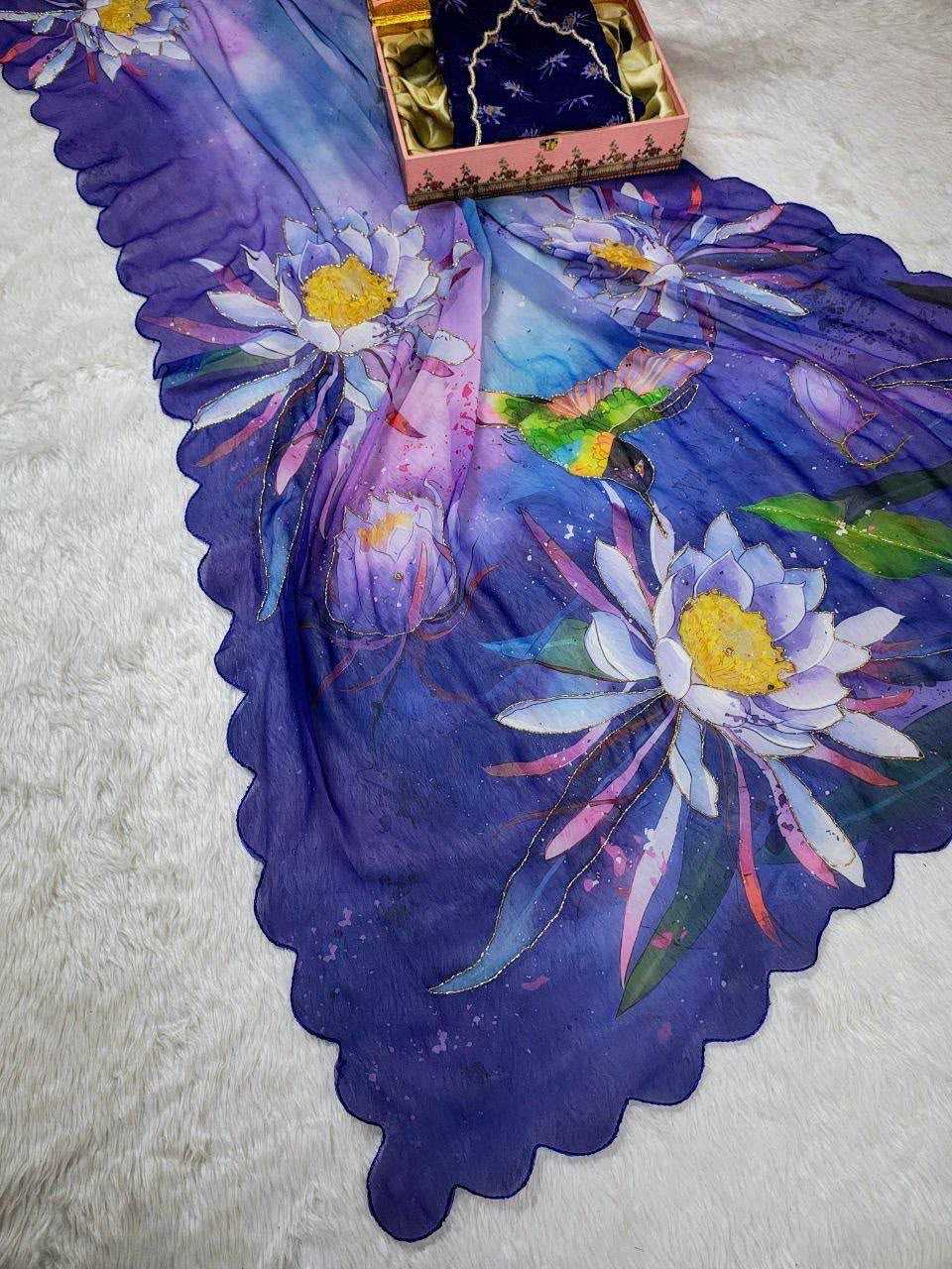 YNF Wholesale Georgette Fancy Sarees KESH518 VK4410 | Surat Manufacturer