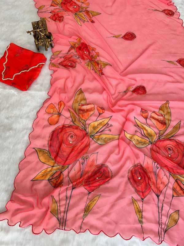 YNF Wholesale Georgette Fancy Sarees KESH518 VK4428 | Surat Manufacturer