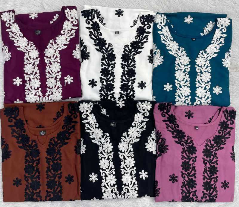 YNF Wholesale Heavy Rayon Designer Kurtis  | Surat Manufacturer
