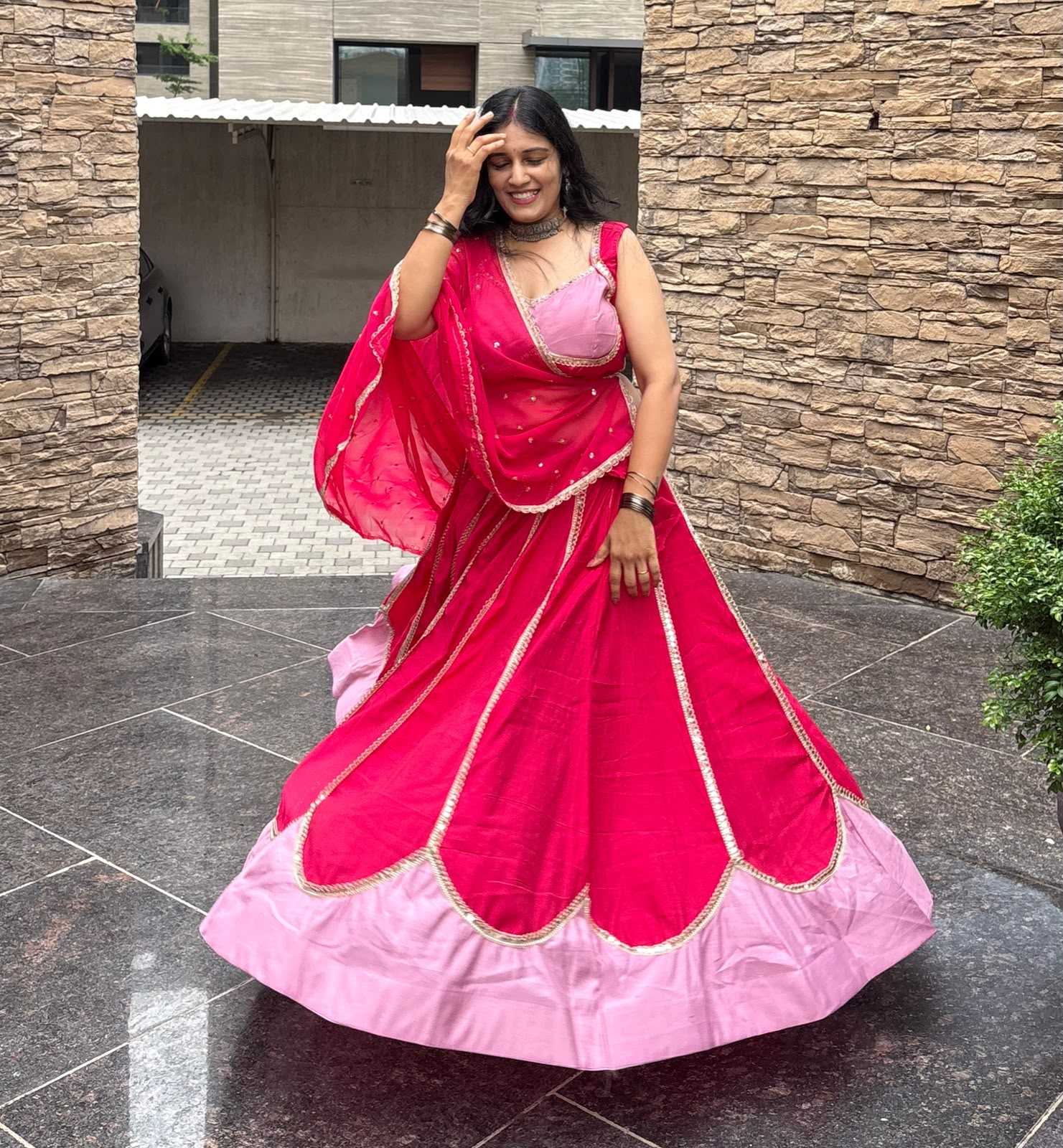 YNF Wholesale Heavy Roman Silk Wedding Lehenga  | Surat Manufacturer