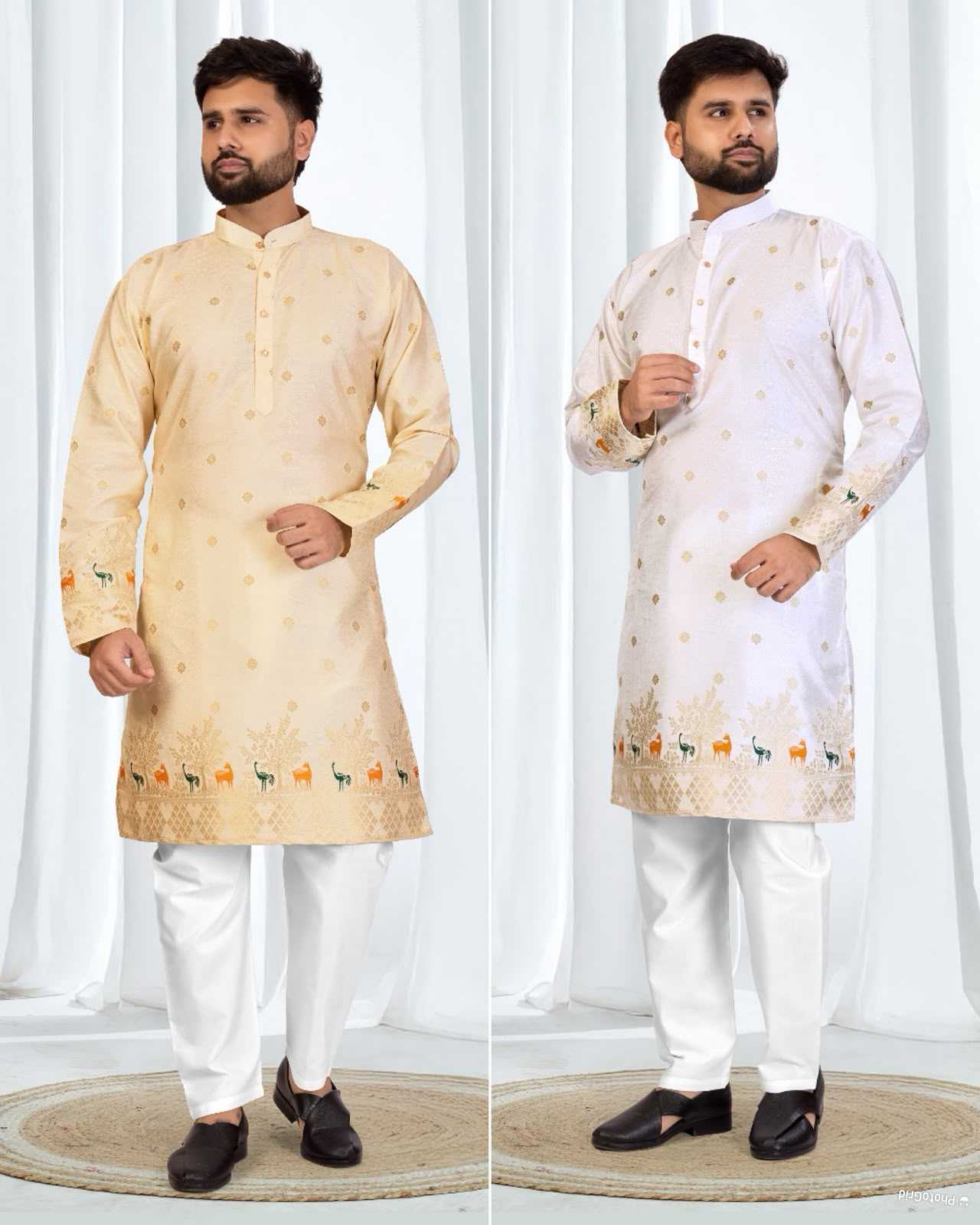 YNF Wholesale Jacquard Mens Kurtas  | Surat Manufacturer