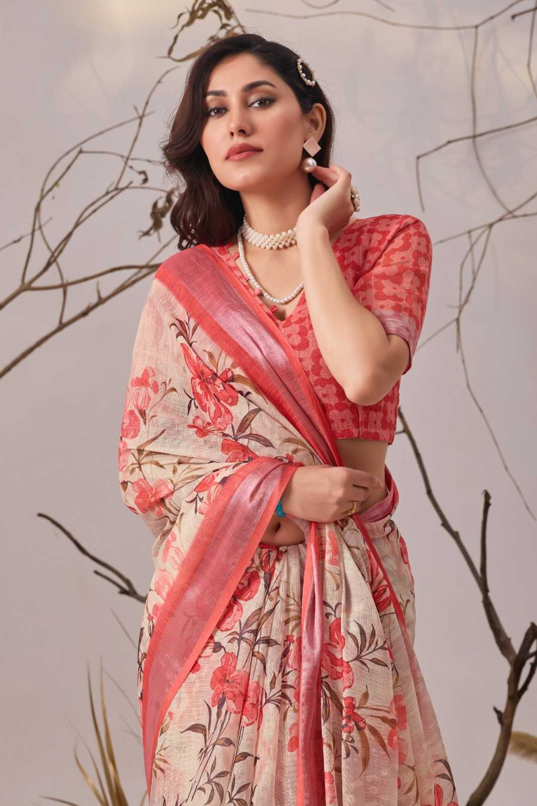 YNF Wholesale Cotton Printed Sarees  | Surat Manufacturer