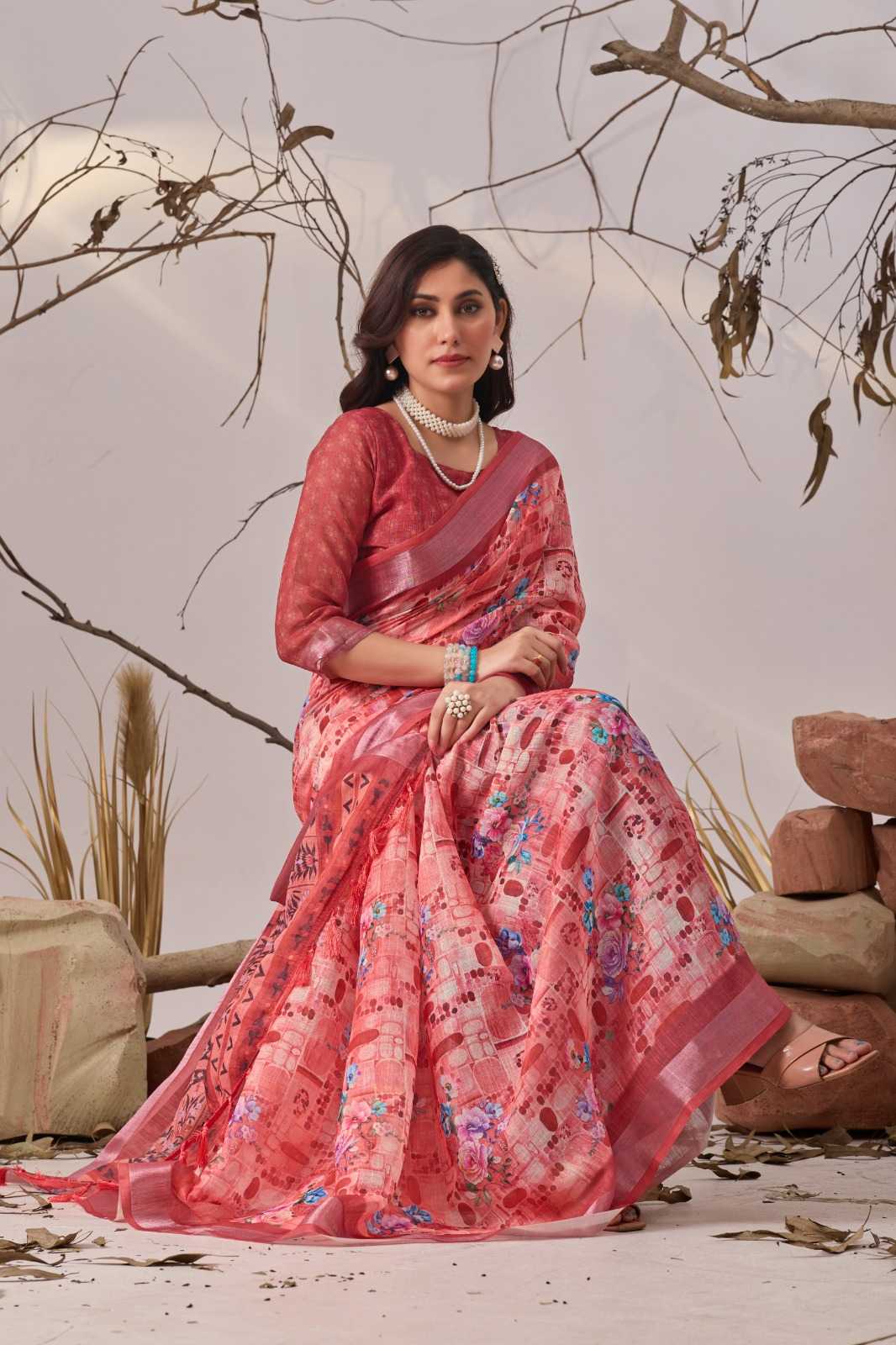 YNF Wholesale Cotton Printed Sarees  | Surat Manufacturer