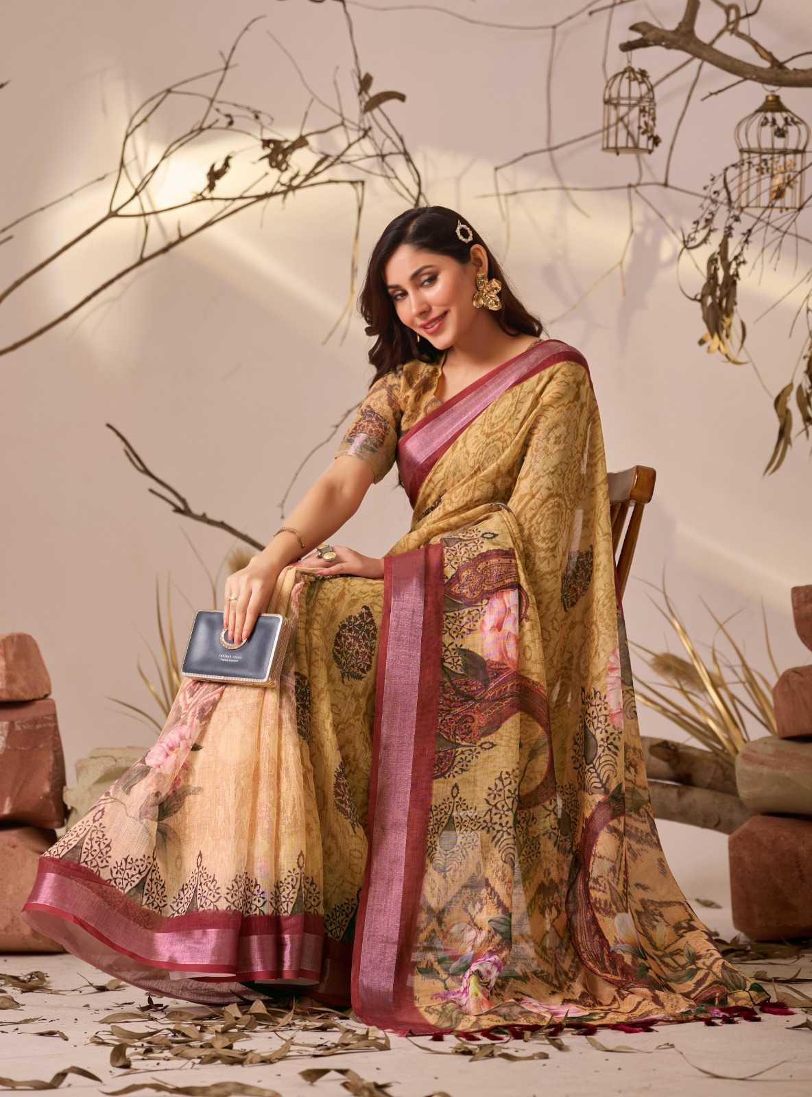 YNF Wholesale Cotton Printed Sarees  | Surat Manufacturer