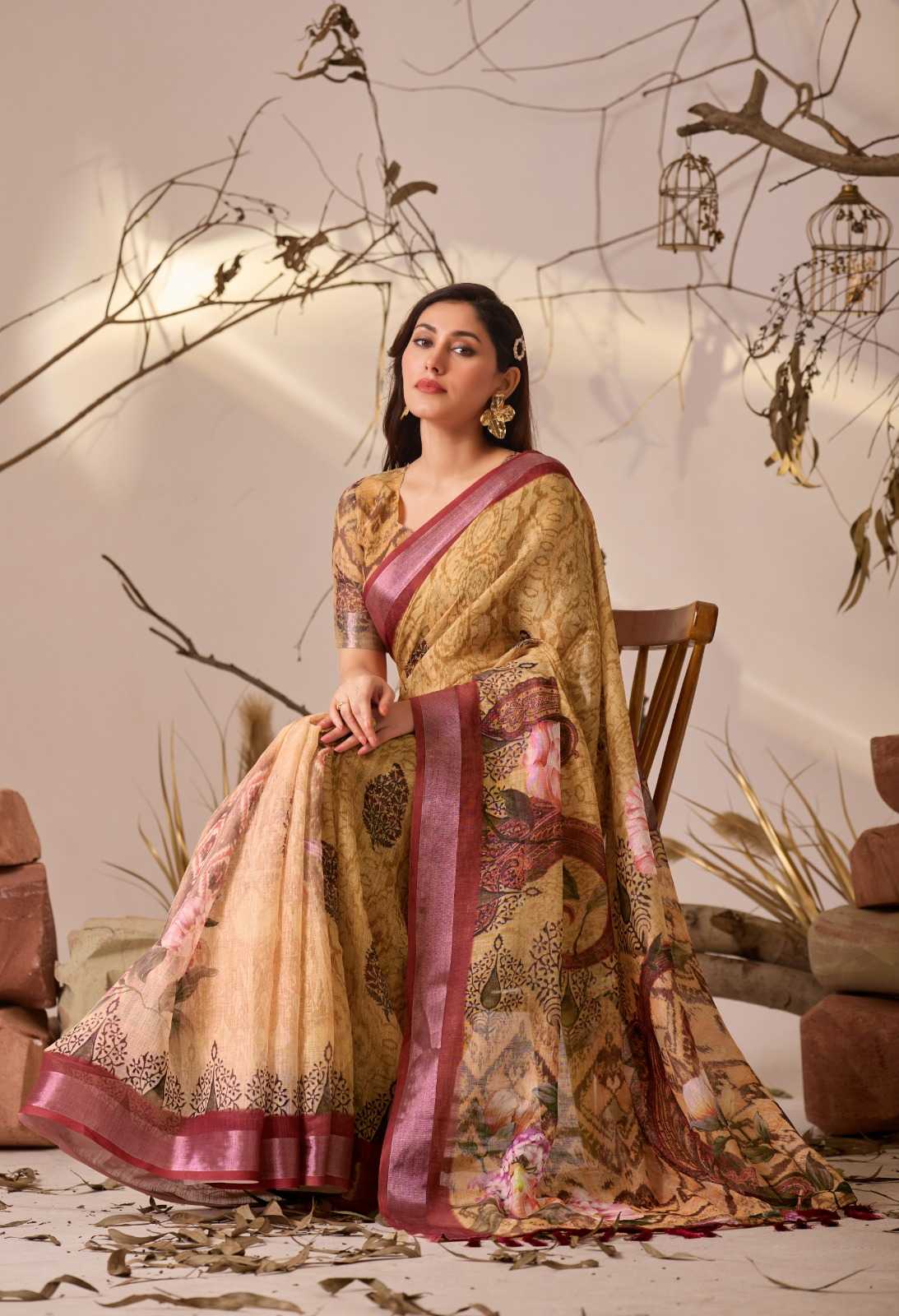YNF Wholesale Cotton Printed Sarees  | Surat Manufacturer