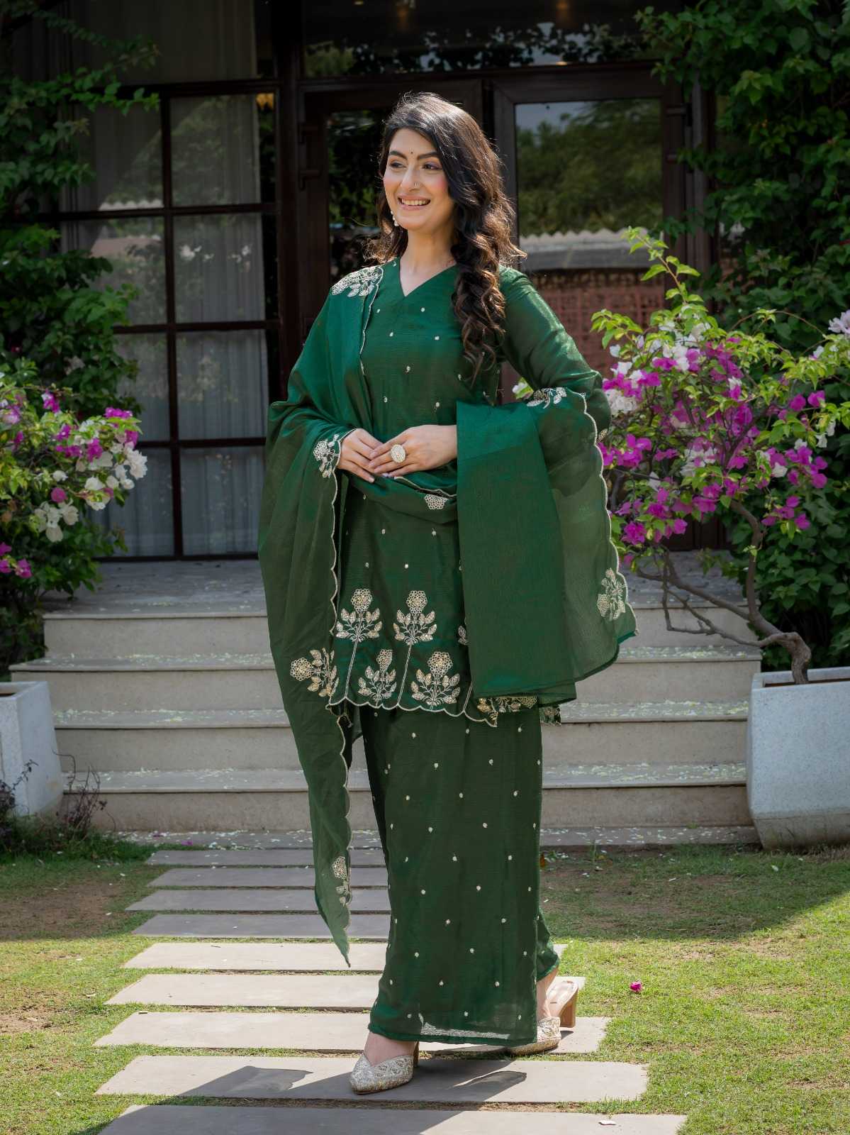 YNF Wholesale Chinon Embroidered Kurtis  | Surat Manufacturer