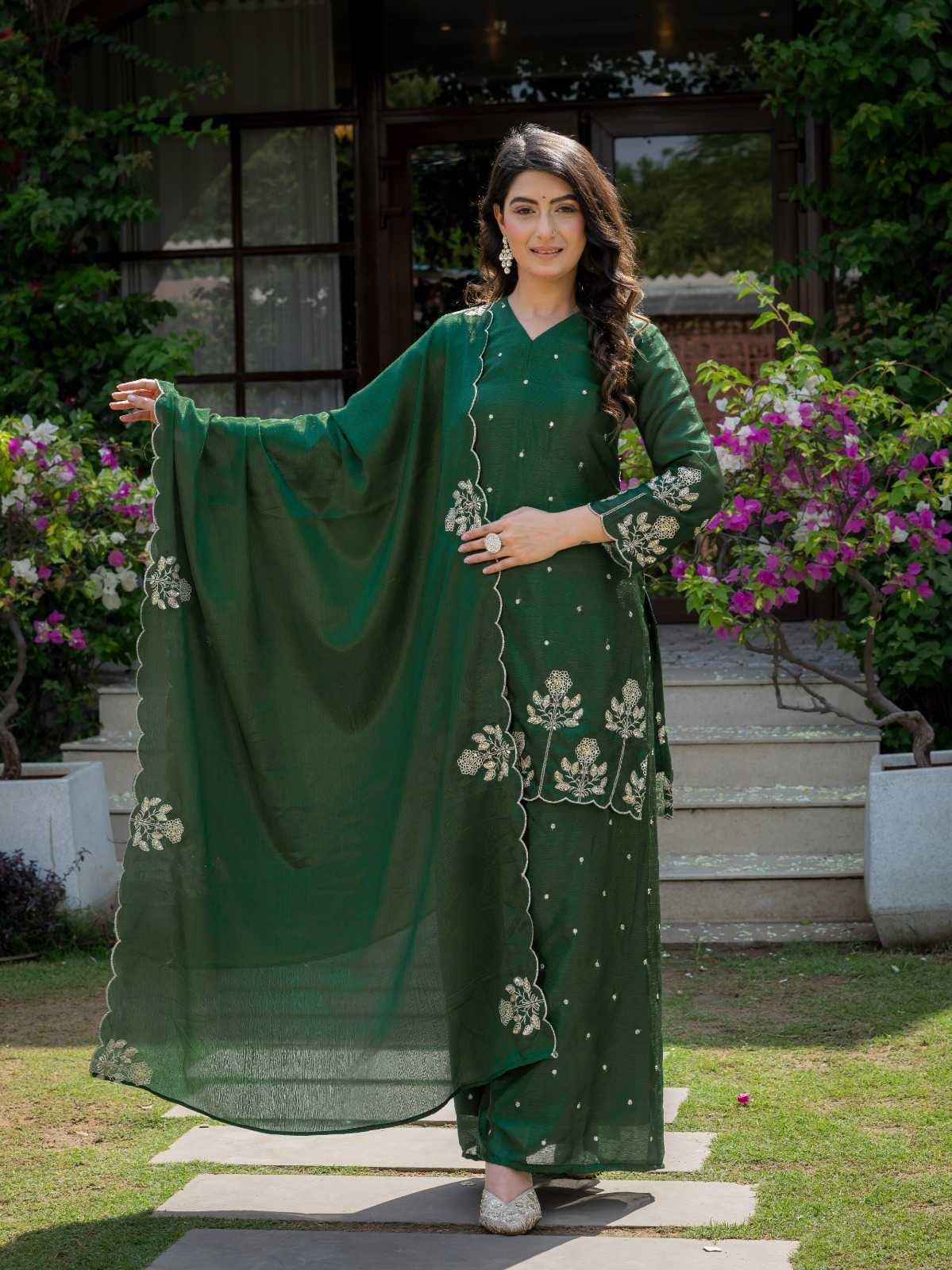 YNF Wholesale Chinon Embroidered Kurtis  | Surat Manufacturer