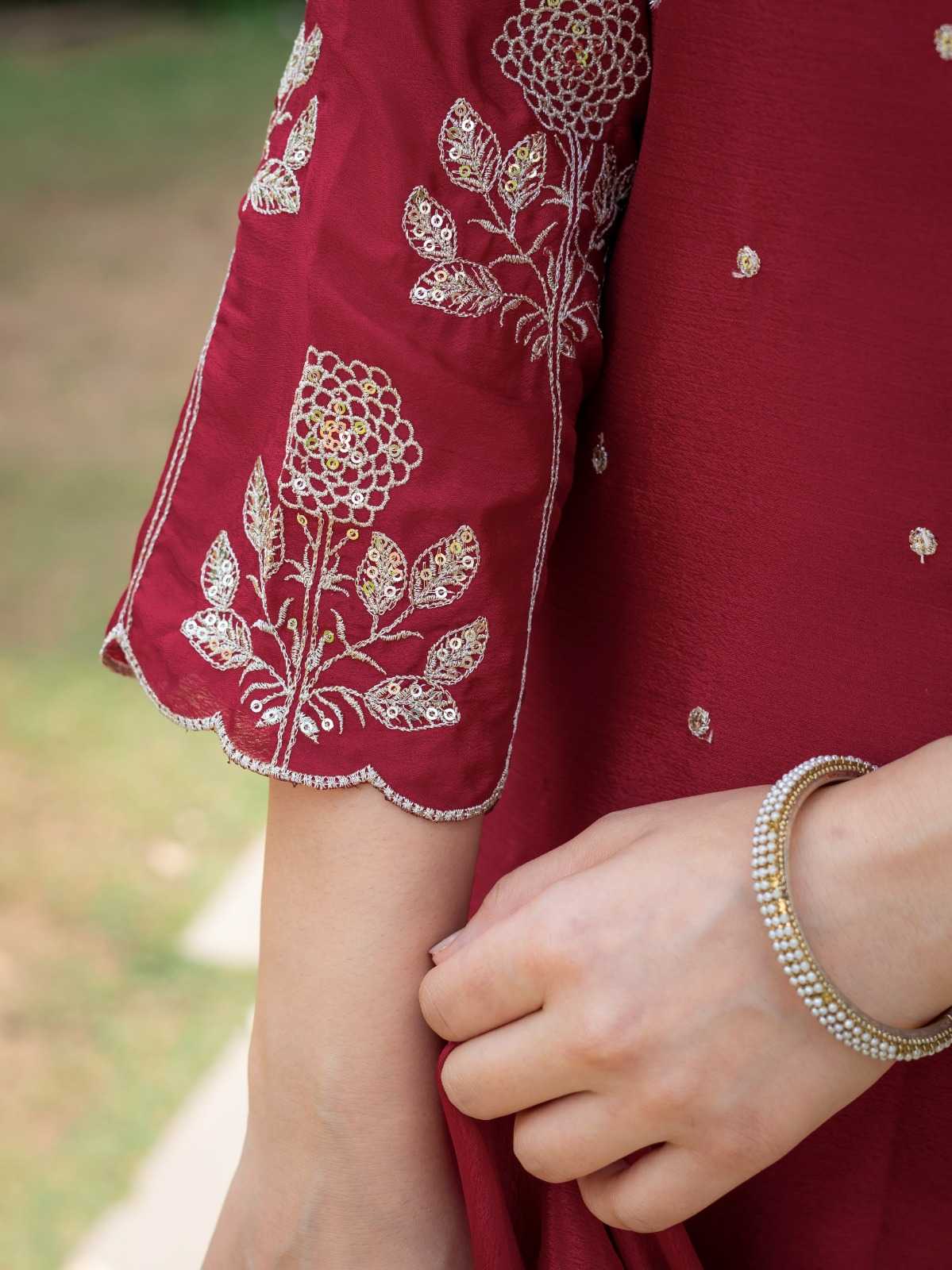 YNF Wholesale Chinon Embroidered Kurtis  | Surat Manufacturer