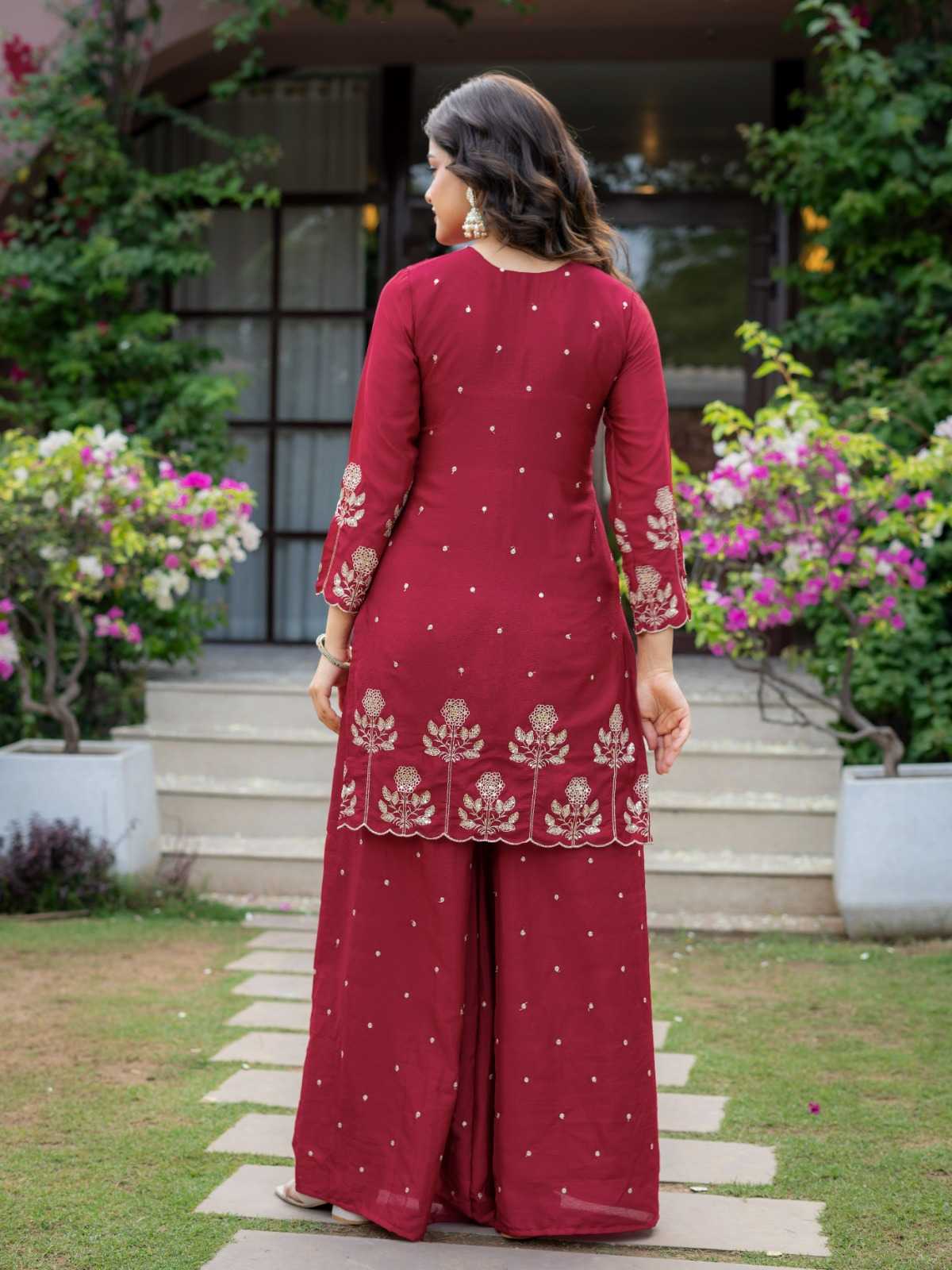 YNF Wholesale Chinon Embroidered Kurtis  | Surat Manufacturer