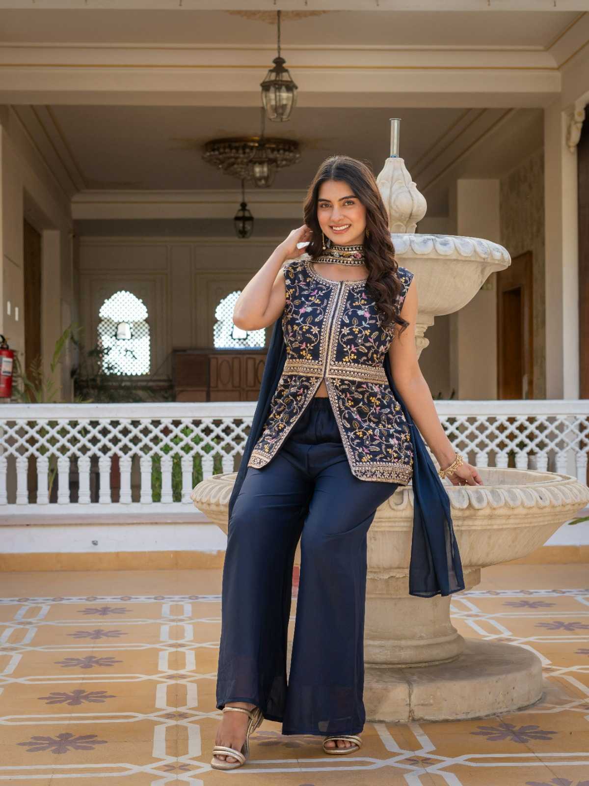YNF Wholesale Georgette Georgette Kurti  | Surat Manufacturer