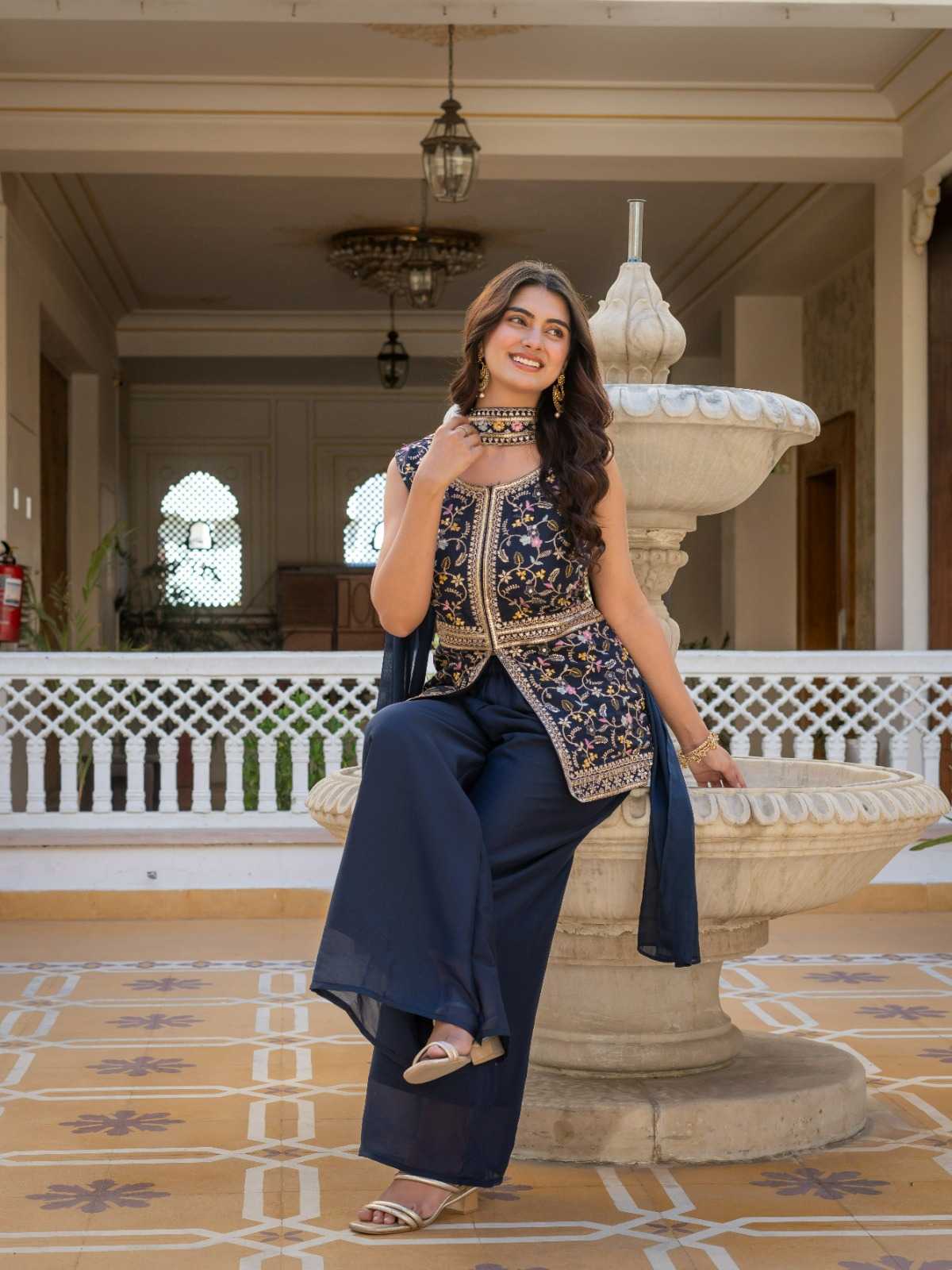 YNF Wholesale Georgette Georgette Kurti  | Surat Manufacturer