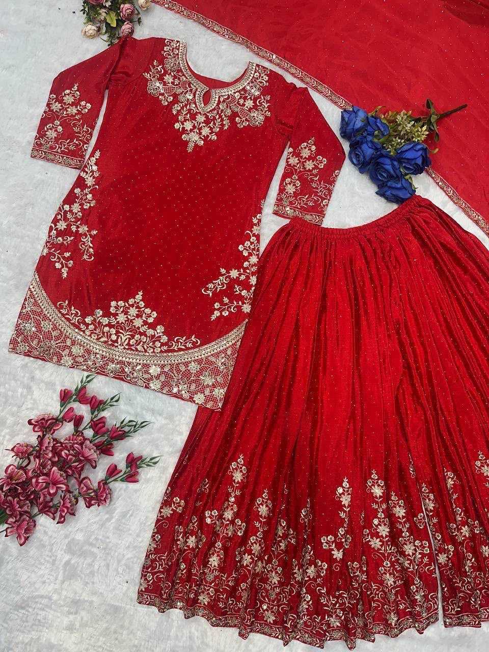 YNF Wholesale Chinon Silk Embroidery Suits  | Surat Manufacturer
