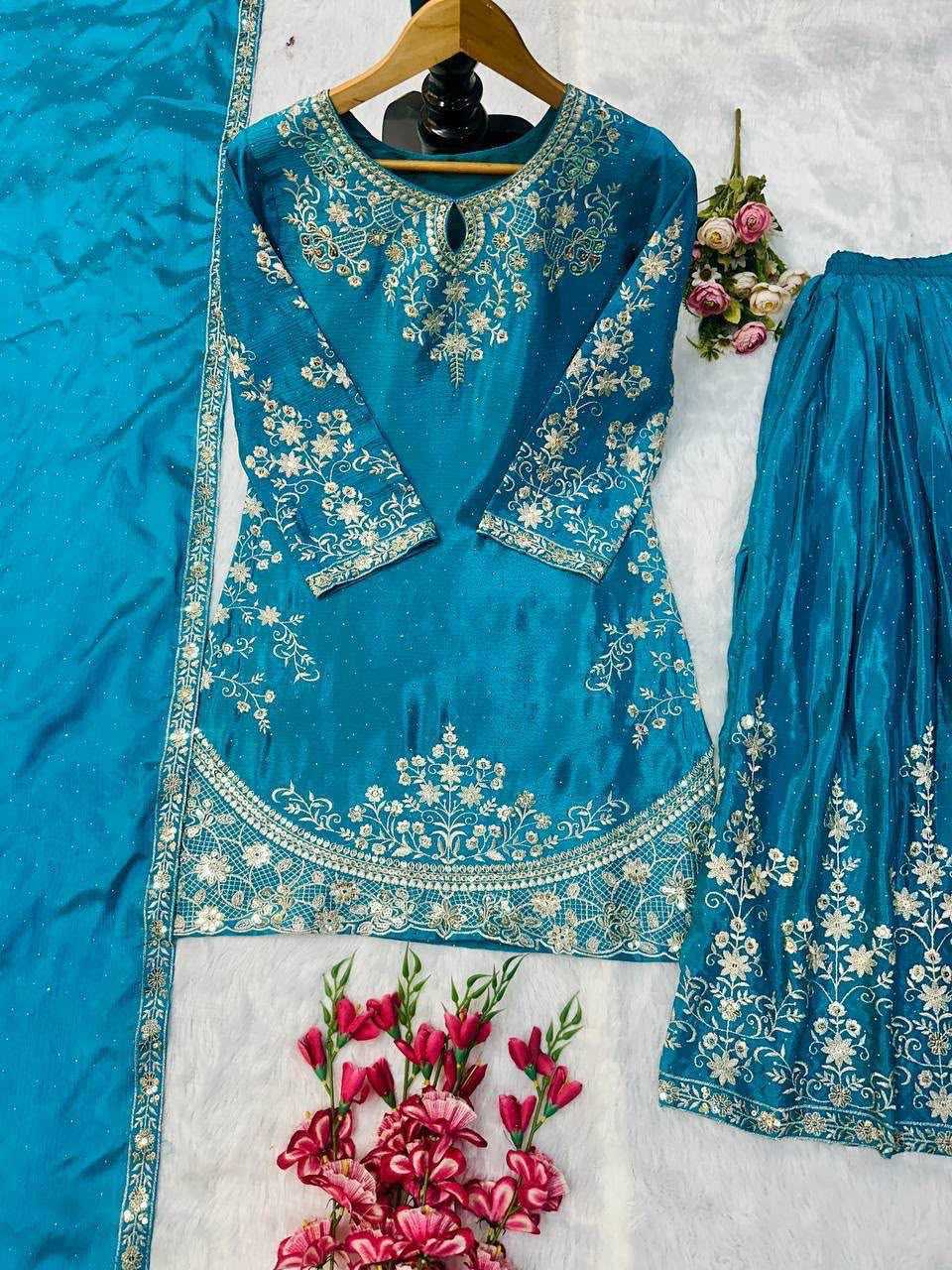 YNF Wholesale Chinon Silk Embroidery Suits  | Surat Manufacturer