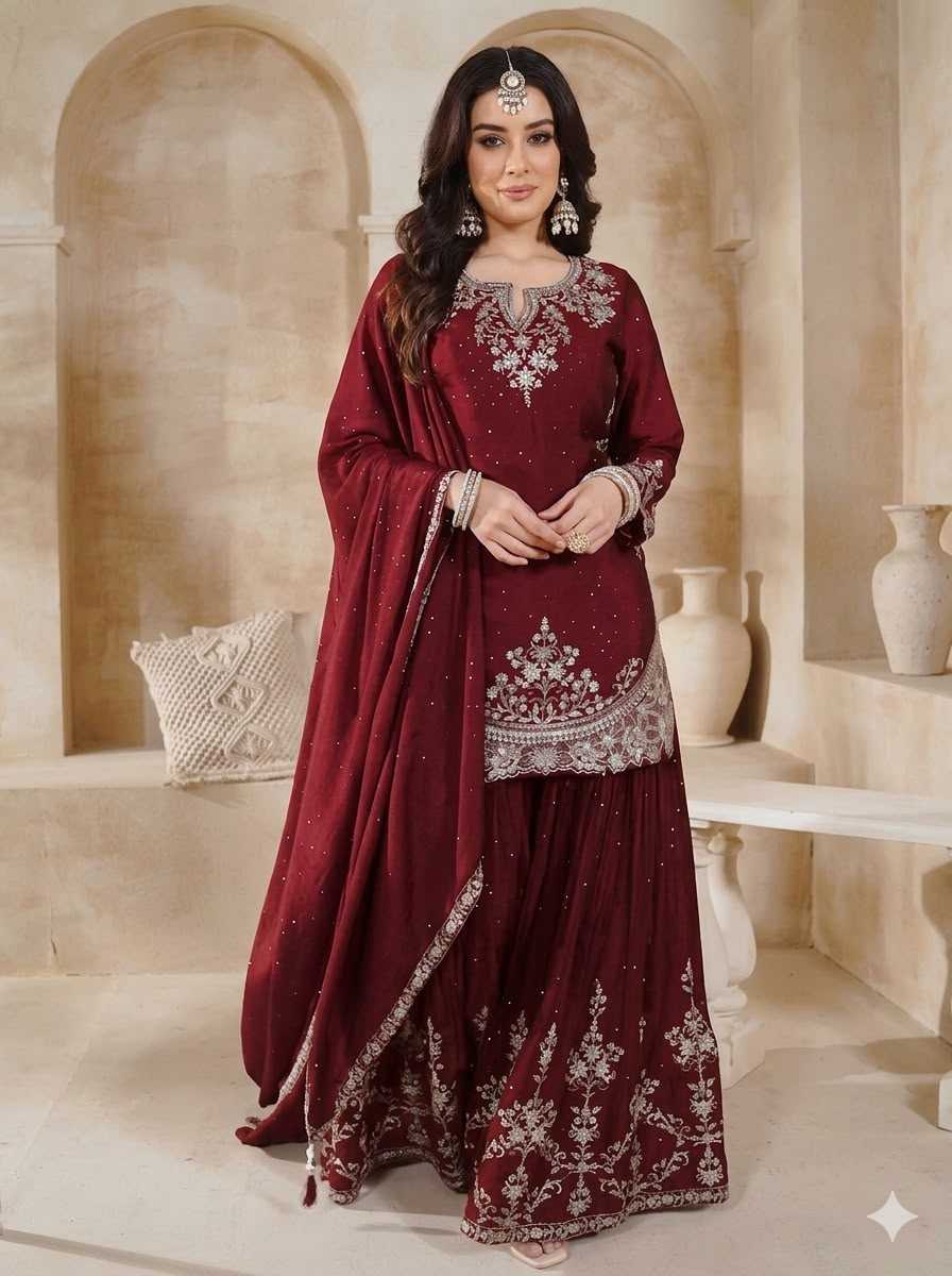 YNF Wholesale Chinon Silk Embroidery Suits  | Surat Manufacturer
