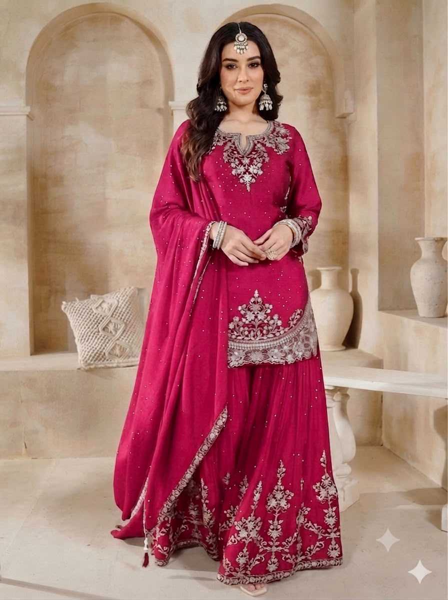 YNF Wholesale Chinon Silk Embroidery Suits  | Surat Manufacturer