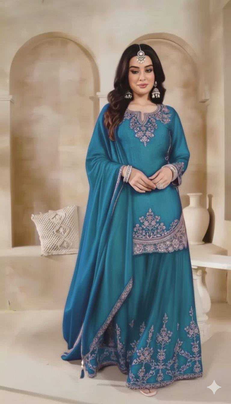 YNF Wholesale Chinon Silk Embroidery Suits  | Surat Manufacturer