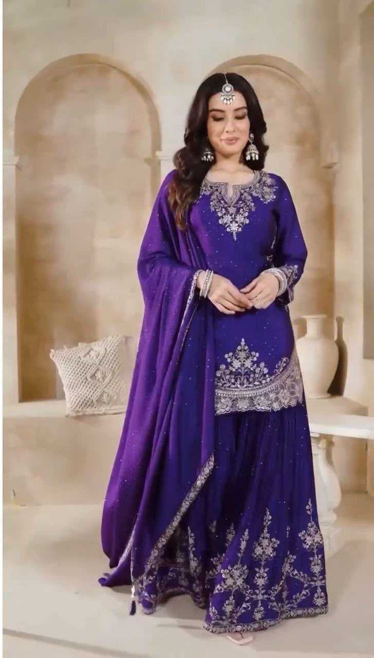 YNF Wholesale Chinon Silk Embroidery Suits  | Surat Manufacturer