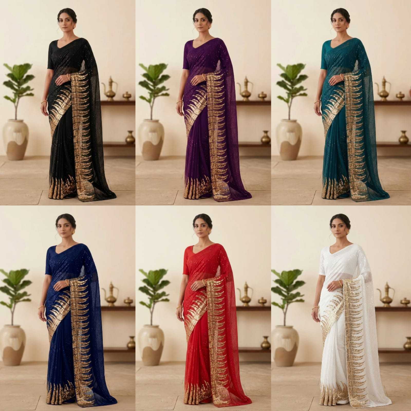 YNF Wholesale Georgette Georgette Sarees  | Surat Manufacturer