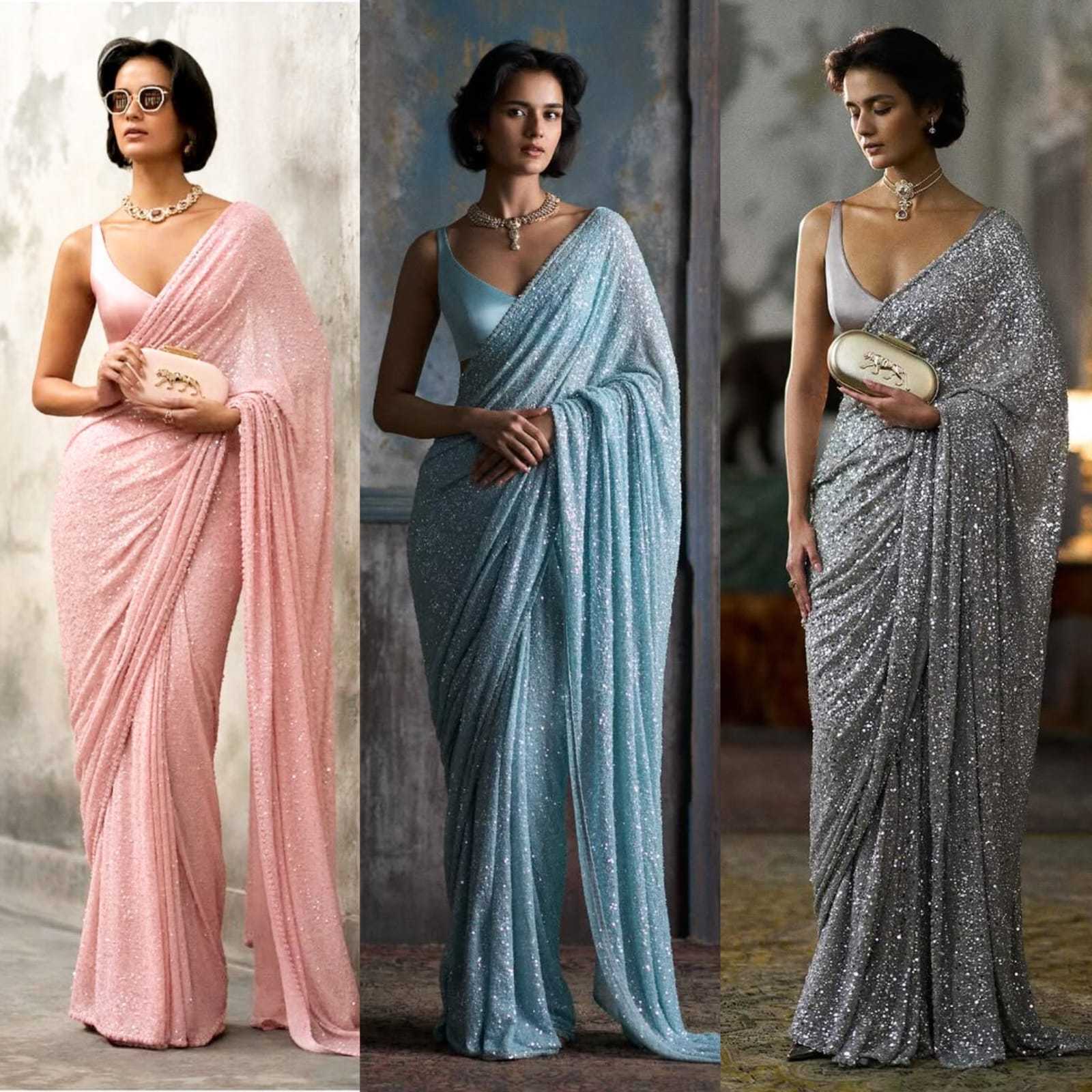 YNF Wholesale Faux Georgette Georgette Sarees  | Surat Manufacturer