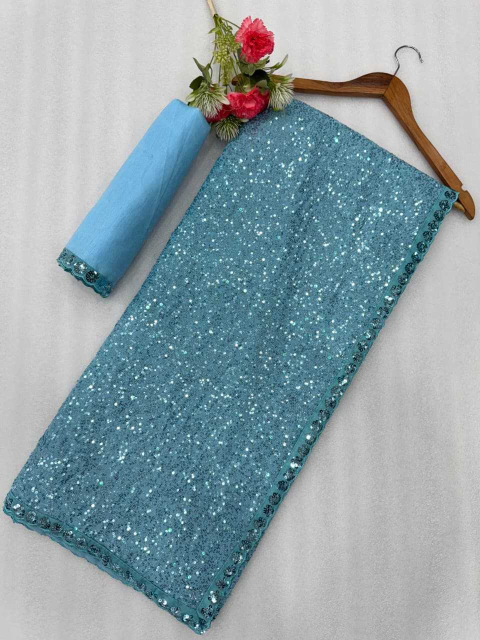 YNF Wholesale Faux Georgette Georgette Sarees  | Surat Manufacturer