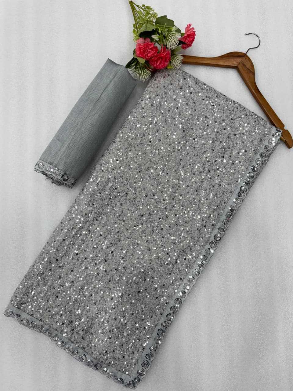 YNF Wholesale Faux Georgette Georgette Sarees  | Surat Manufacturer