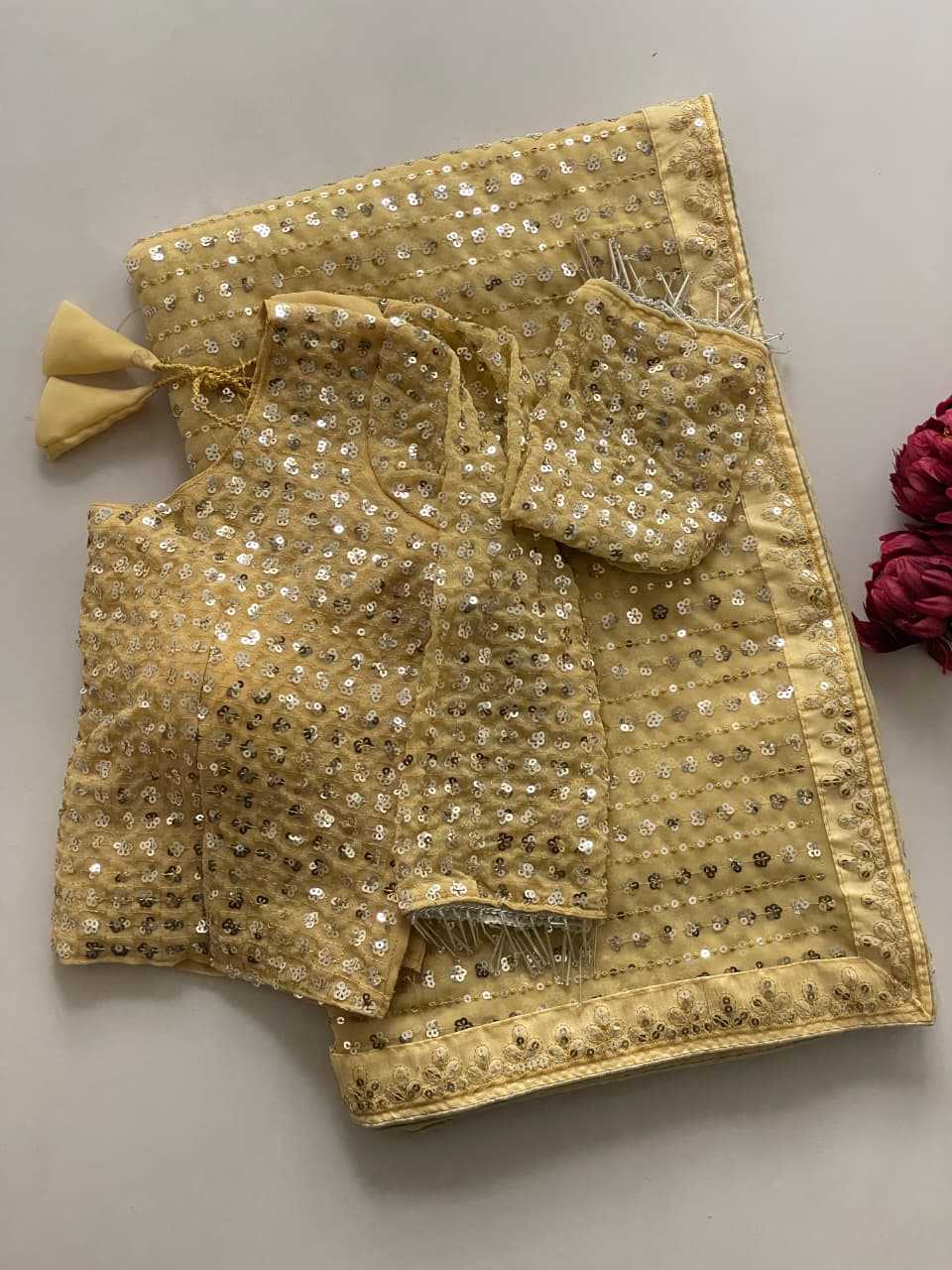 YNF Wholesale Faux Georgette Georgette Sarees  | Surat Manufacturer