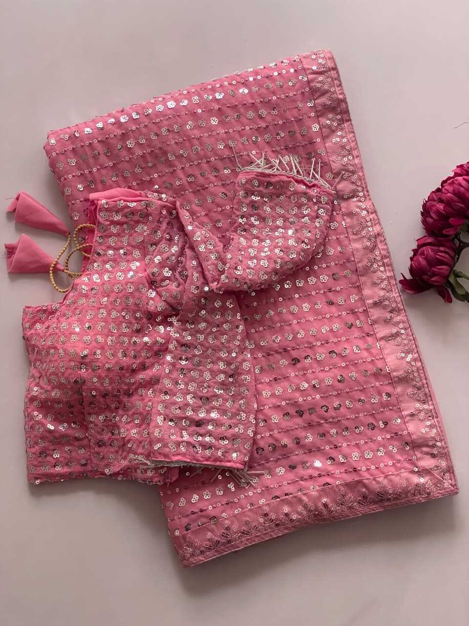 YNF Wholesale Faux Georgette Georgette Sarees  | Surat Manufacturer