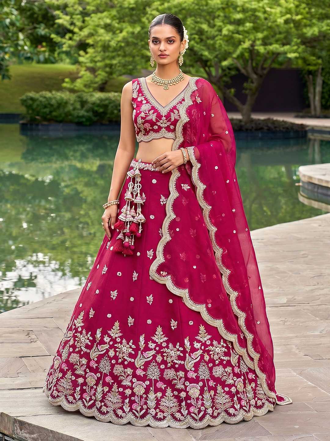 YNF Wholesale Tissue Wedding Lehenga  | Surat Manufacturer