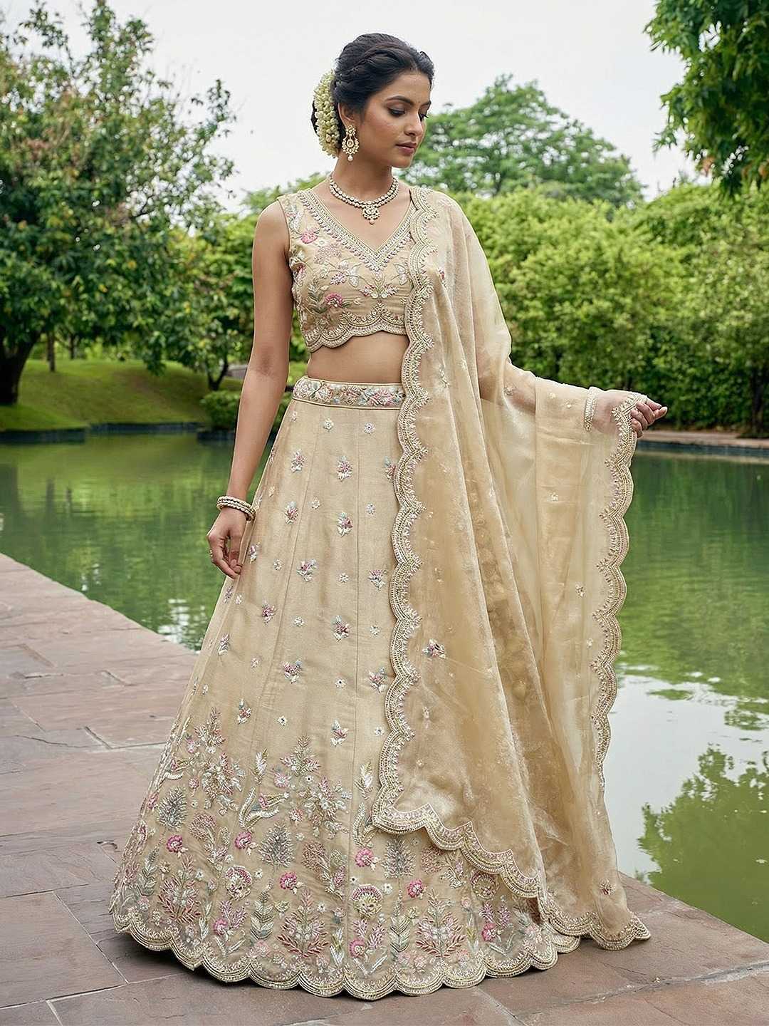 YNF Wholesale Tissue Wedding Lehenga  | Surat Manufacturer