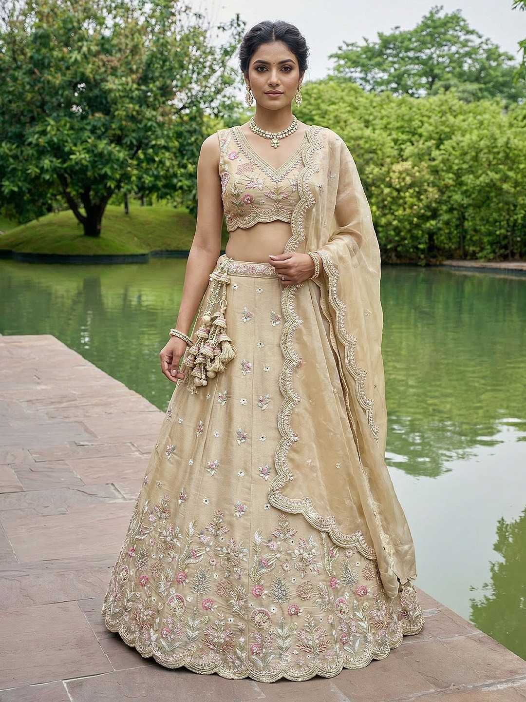 YNF Wholesale Tissue Wedding Lehenga  | Surat Manufacturer
