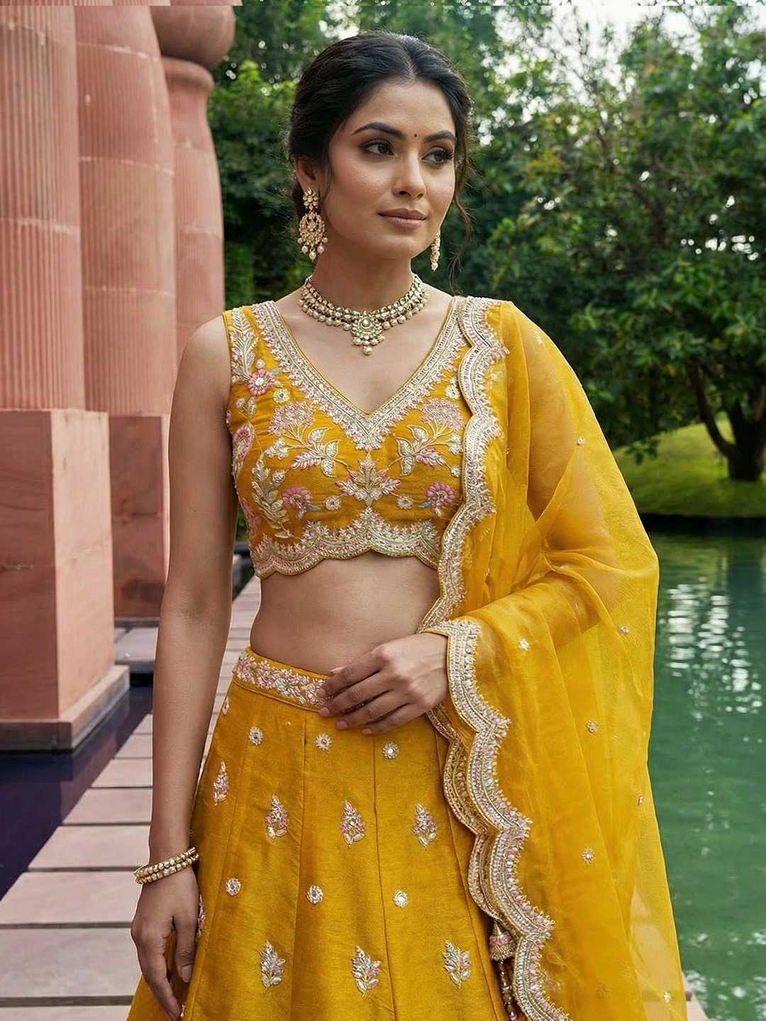 YNF Wholesale Tissue Wedding Lehenga  | Surat Manufacturer
