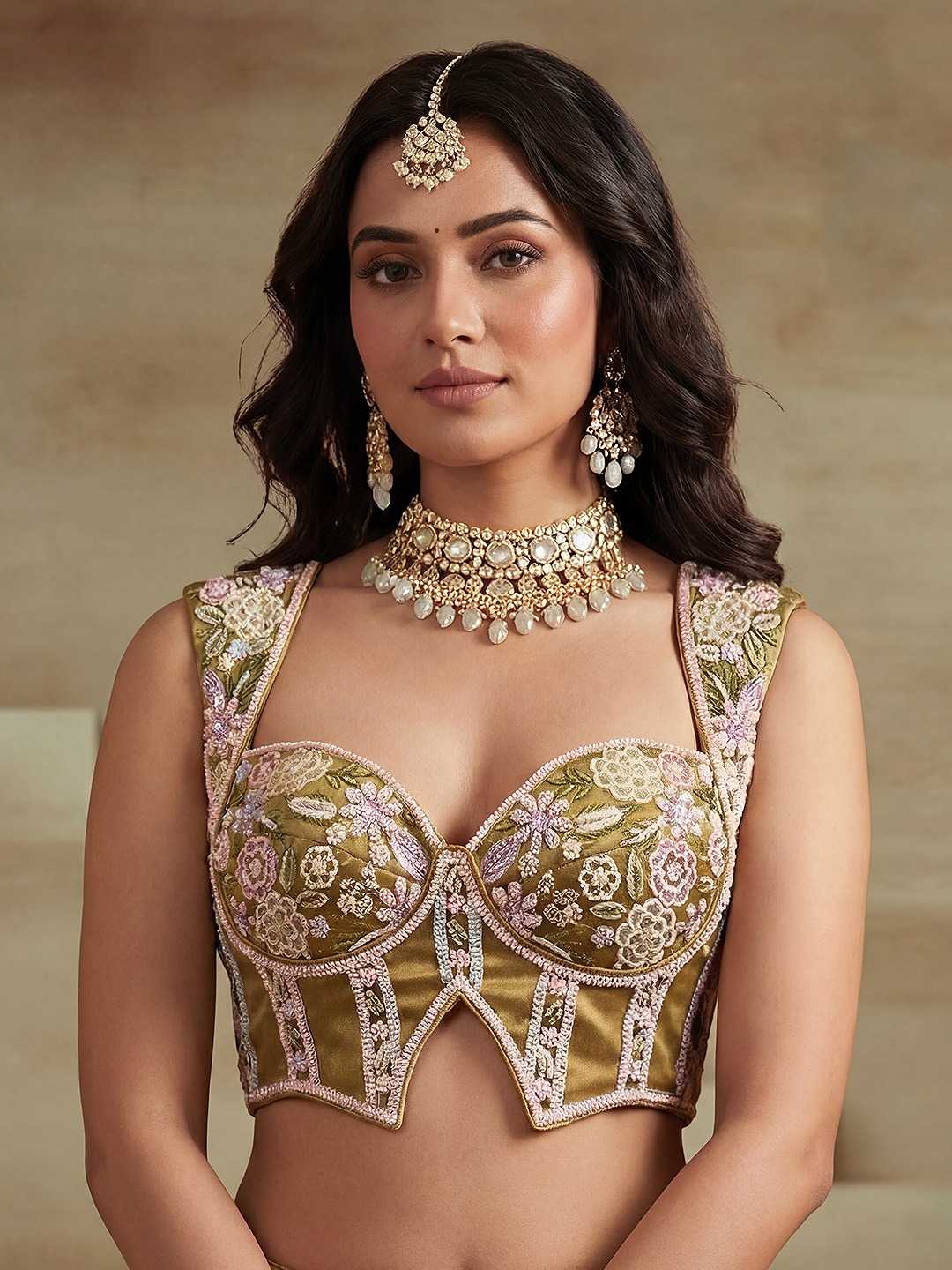 YNF Wholesale Tissue Embroidered Lehenga  | Surat Manufacturer
