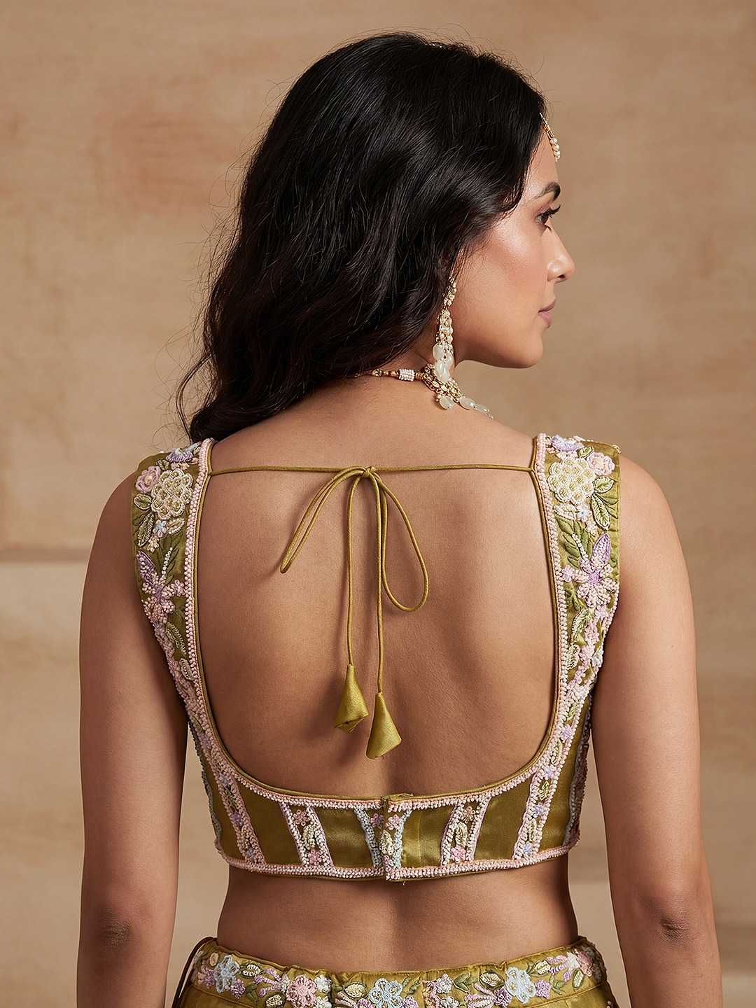 YNF Wholesale Tissue Embroidered Lehenga  | Surat Manufacturer