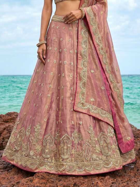 YNF Wholesale Tissue Embroidered Lehenga  | Surat Manufacturer