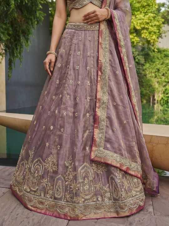YNF Wholesale Tissue Embroidered Lehenga  | Surat Manufacturer