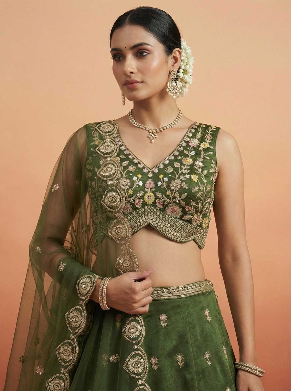 YNF Wholesale Chinon Wedding Lehenga  | Surat Manufacturer