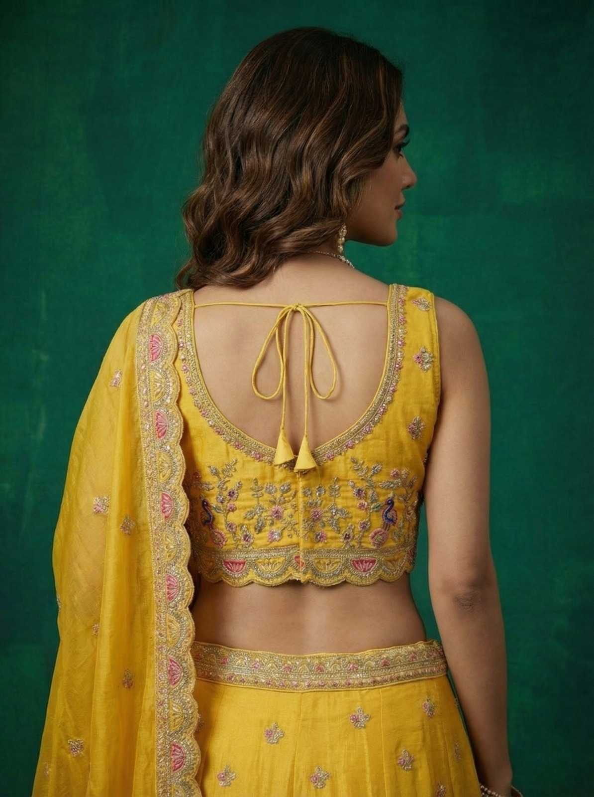 YNF Wholesale Tissue Embroidered Lehenga  | Surat Manufacturer