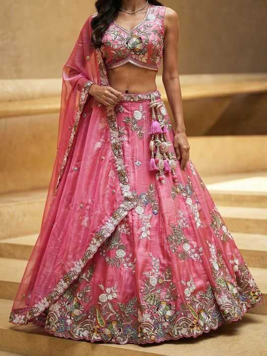 YNF Wholesale Tissue Wedding Lehenga  | Surat Manufacturer