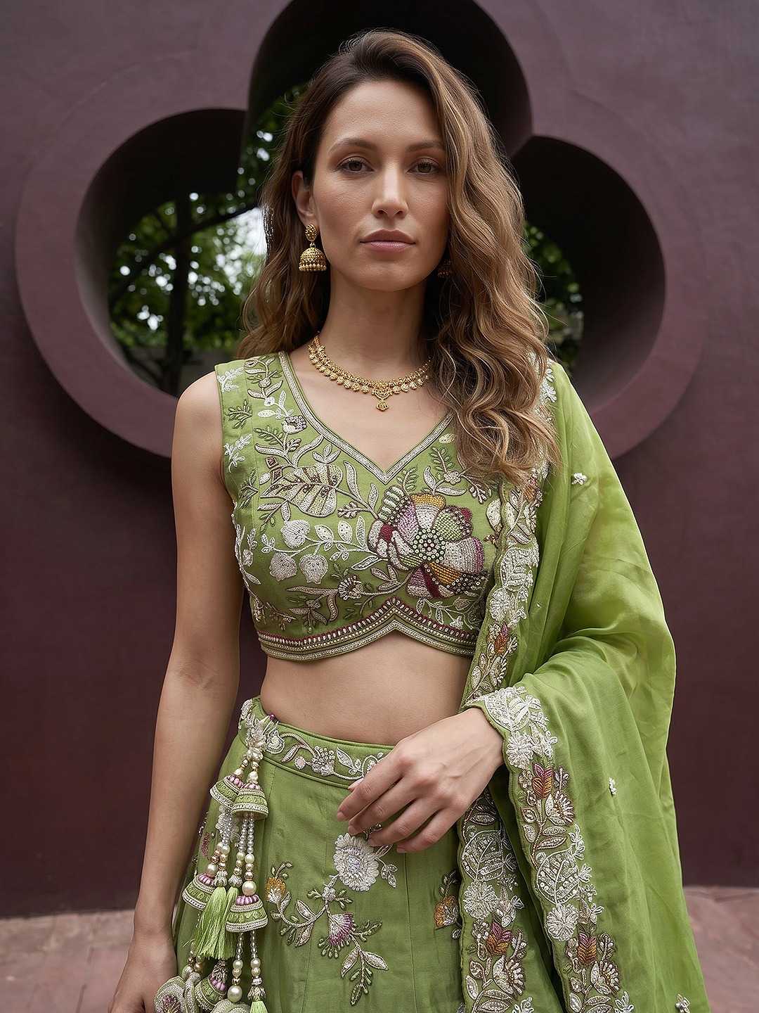 YNF Wholesale Tissue Wedding Lehenga  | Surat Manufacturer
