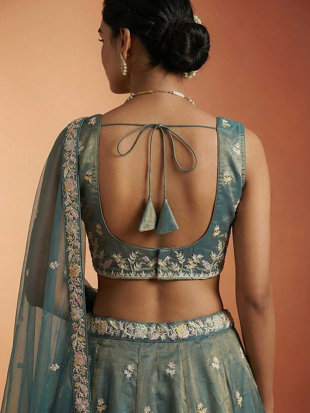 YNF Wholesale Tissue Embroidered Lehenga  | Surat Manufacturer