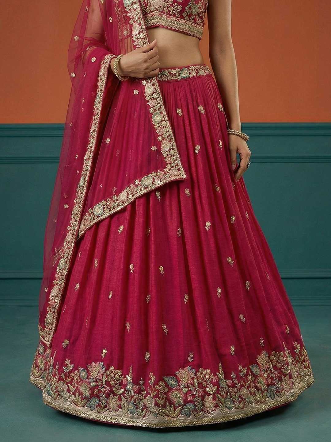 YNF Wholesale Georgette Embroidered Lehenga  | Surat Manufacturer