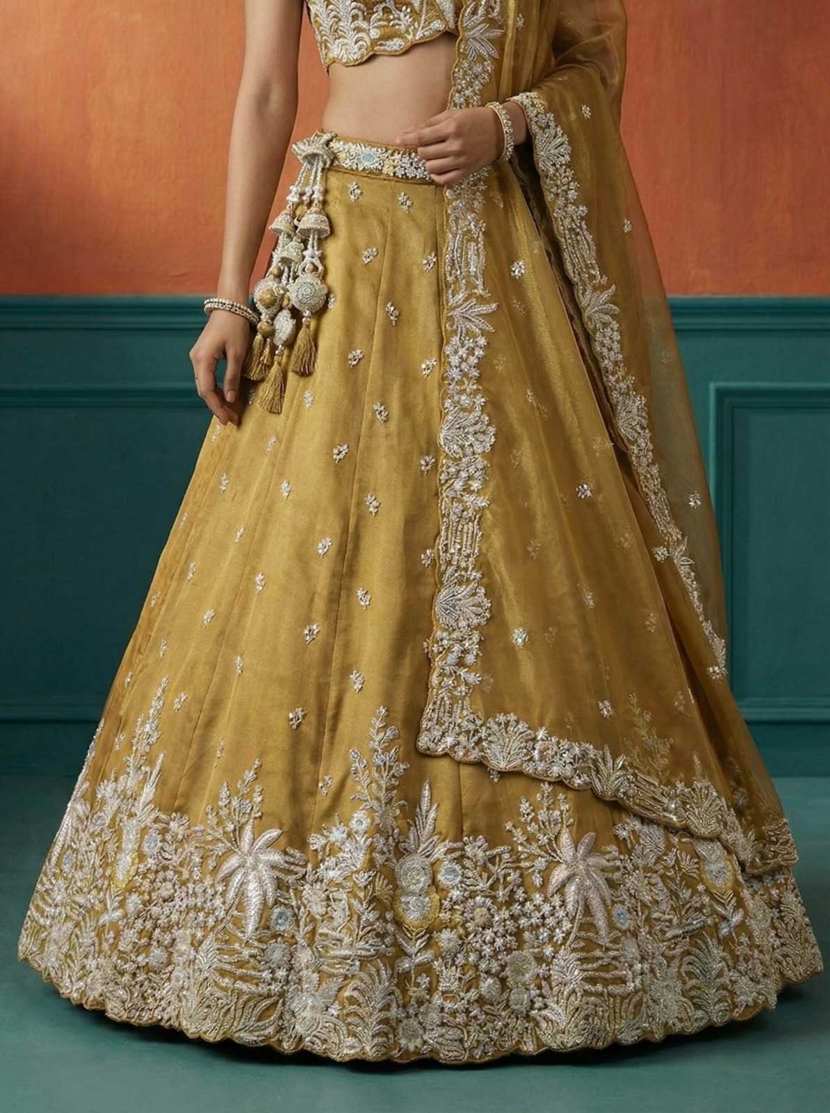 YNF Wholesale Tissue Wedding Lehenga  | Surat Manufacturer
